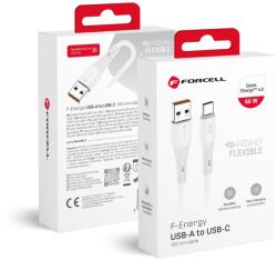 Forcell F-ENERGY C342 kábel USB A - Type-C QC4.0 3A 66W Szilikon 1 m fehér