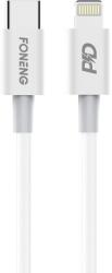 FONENG kábel X31 USB-C - Lightning PD 20W 2M Fehér