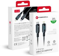 Forcell F-ENERGY C276 kábel Type C to Type C PD 3A 27W Digitális 1, 2 m fekete