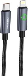 FONENG USB-C - Lightning XS08 FONENG kábel, PD 27W 1.2M Fekete