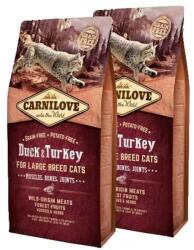 CARNILOVE Cat Duck & Turkey Large Breed - Muscles, Bones, Joints Kacsa és Pulyka Hússal 2x6kg