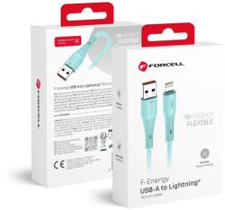 Forcell Apple FORCELL F-ENERGY C343 kábel USB A-ról Lightning-re 2, 4A 12W Szilikon 1 m kék