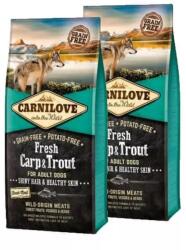 CARNILOVE Fresh Adult Dog Carp & Trout Hair & Healthy Skin- Ponty & Pisztráng Hússal 2x12kg
