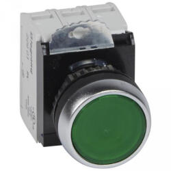 Legrand Osmoz süllyesztett nyomógomb 24V~/= Z+Ny-zöld - 23752 (23752)