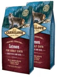 CARNILOVE Cat Adult Salmon Sensitive & Long Hair - Lazac Hússal 2x6kg - grandopet