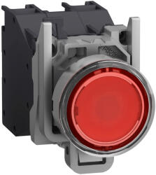 Schneider Electric Harmony XB4 - ATEX DG - XB4BP483BM5GEX - komplett nyomógomb, Ø22, védősapkás, 1NC, 24-240VAC/DC, piros (XB4BP483BM5GEX)
