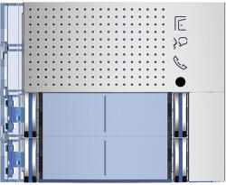 Legrand 351181 Audio erősítő előlap, 2x2 nyomógombos, Allmetal (351181)