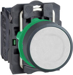 Schneider Electric Harmony XB5 - XB5AACUST01 - komplett műanyag nyomógomb, Ø22, visszatérő, 1NO, fehér (XB5AACUST01)