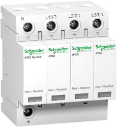 Schneider Electric Acti9 iPRD - A9L08601 - túlfeszültség korlátozó cserélhető betéttel, távjelzéssel, 8kA, 3P-N, 350V (A9L08601)