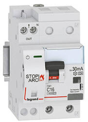 Legrand DX3 Stop Arc Íveszárlat érzékelő kombinált áram-védőkapcsoló C16 10000A alsó betáp BIC - 415967 (415967)