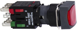 Schneider Electric Harmony XB6 - XB6CW4B5B - Ø16 komplett világító nyomógomb, négyzetes, piros NO+NC (XB6CW4B5B)