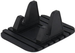  Műszerfalra helyezhető szilikon telefontartó fekete színben