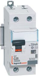 Legrand DX3 1P+N kombinált áram-védőkapcsoló C25 10000A / 10kA 30MA AC típus - 410981 (410981)
