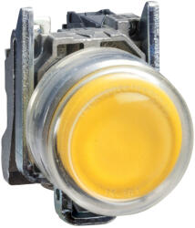Schneider Electric Harmony XB4 - ATEX D - XB4BP583B5EX - komplett világító nyomógomb, Ø22, fém, 1NO, sárga, átlátszó védősapkával, 24VAC/DC (XB4BP583B5EX)