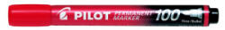 Pilot Alkoholos marker, 1 mm, kúpos, 'Permanent Marker 100', piros (PPM100P) (PPM100P)