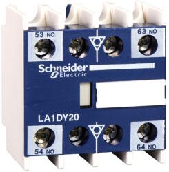 Schneider Electric TeSys D - LA1DX02 - Por és nedvességálló segédérintkező blokk, homloklapi, 2NY, csavaros csatlakozás (LA1DX02)