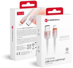 Forcell Apple Forcell F-ENERGY C353 kábel USB A-ról Lightning-re 2, 4A 12W Színátmenetes 1 m fehér