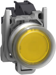 Schneider Electric Harmony XB4 - ATEX DG - XB4BP51GEX - komplett nyomógomb, Ø22, védősapkás, 1NO, sárga (XB4BP51GEX)