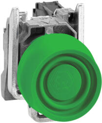 Schneider Electric Harmony XB4 - ATEX D - XB4BPS31EX - komplett nyomógomb, Ø22, fém, 1NO, zöld, színes védőspkával (XB4BPS31EX)