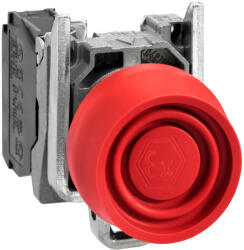 Schneider Electric Harmony XB4 - ATEX D - XB4BPS42EX - komplett nyomógomb, Ø22, fém, 1NC, piros, színes védőspkával (XB4BPS42EX)