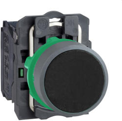 Schneider Electric Harmony XB5 - XB5AA21C0 - komplett műanyag nyomógomb, Ø22, visszatérő, 1NO, fekete, szürke körgyűrű (XB5AA21C0)