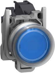 Schneider Electric Harmony XB4 - ATEX DG - XB4BP61GEX - komplett nyomógomb, Ø22, védősapkás, 1NO, kék (XB4BP61GEX)