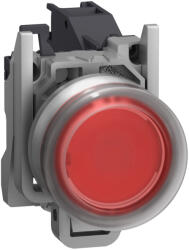 Schneider Electric Harmony XB4 - ATEX DG - XB4BP42GEX - komplett nyomógomb, Ø22, védősapkás, 1NC, piros (XB4BP42GEX)
