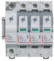 Legrand túlfeszültség-levezető T1+T2 8KA 3P - 412252 (412252)