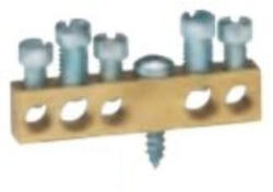 Legrand PractiboxS csavarral rögzíthető csupasz sárgaréz N elosztókapocs, 5 kötési pont, 2x16mm2 + 3x10mm2; Icc=6 kA - 134010 (134010)