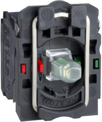 Schneider Electric Harmony XB5 - ZB5AW0G15 - műanyag jelzőlámpa és érintkező blokk rögzítő aljzattal, LED - es, 1NO+1NC, 120VAC, fehér (ZB5AW0G15)
