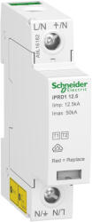 Schneider Electric Acti9 iPRD1 - Moduláris túlfeszültség-levezető cserélhető betéttel, 1P, 230V, 12, 5kA, távjelzéssel, DIN-sínes, villamoselosztó-hálózatokhoz, A9L16182 (A9L16182)