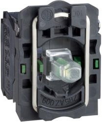 Schneider Electric Harmony XB5 - ZB5AW0B13 - műanyag jelzőlámpa és érintkező blokk rögzítő aljzattal, LED - es, 2NO, 24VAC/DC, fehér (ZB5AW0B13)