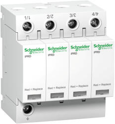 Schneider Electric Acti9 iPRD - A9L08400 - túlfeszültség korlátozó cserélhető betéttel, 8kA, 4P, 350V (A9L08400)