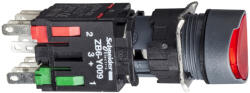 Schneider Electric Harmony XB6 - XB6AW4B5B - Ø16 komplett világító nyomógomb, piros (XB6AW4B5B)