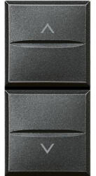 Legrand Axolute dupla nyomógomb, 1 mod, fekete reteszelt HS4037 (HS4037)