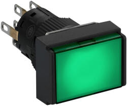 Schneider Electric Harmony XB6 - XB6EDW3B2P - Ø16 komplett világító nyomógomb, zöld, téglalap, 24V (XB6EDW3B2P)