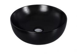 CeraStyle EROS RAISE - PULTRA ültethető - Top Counter - porcelán mosdó - MATT FEKETE - O - 41 cm (82MC6423)