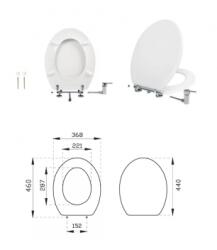 CeraStyle CR BIDÉS WC ülőke - hideg / melegvizes csapteleppel - Duroplast - 44 x 37 cm (1111_BIDET)