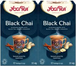YOGI TEA 2x Bio fekete tea készlet, 17 tasak, 37.4 g