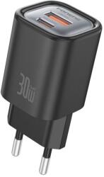 FONENG fali töltő EU71 PD 30W 1xUSB-C + 1xUSB QC3.0 Fekete