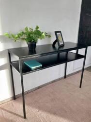  Guido Maria Kretschmer Fekete Fém/Fa Konzolasztal - 110x40x78 cm