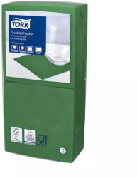 Essity GmbH Tork szalvéta koktél, 24/2 SÖTÉTZÖLD, 200 Lap/ csomag,