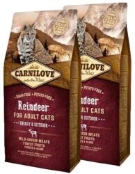 CARNILOVE Cat Adult Reindeer Energy & Outdoor- Rénszarvas Hússal 2x6kg - pepita