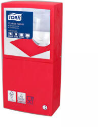 Essity GmbH Tork szalvéta koktél, 24/2 PIROS, 200 lap/ csomag,