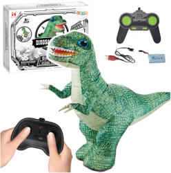 LeanToys Nagy Felfújható Dinoszaurusz Távirányítós RC Zöld 130 x 190 cm