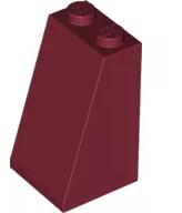 LEGO® 3684bc59 - LEGO sötétpiros kocka 75° elem 2x2x3 méretű (3684bc59)