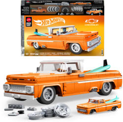 Mattel Brick Shop Mattel Brick Shop, Hot Wheels, Elite Series Custom ’62 Chevy Pickup, set de constructie, 858 elemente