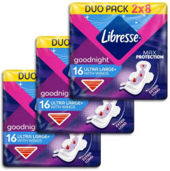 Libresse Ultra Goodnight Large Wings egészségügyi betét (6x8 db)