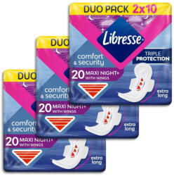 Libresse Maxi Goodnight+ Comfort & Security éjszaki egészségügyi betét (6x10 db)