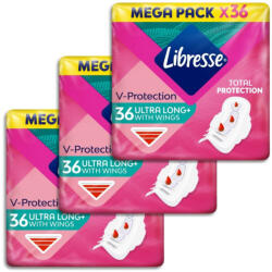 Libresse Ultra Long Wings egészségügyi betét Mega Pack (3x36 db)
